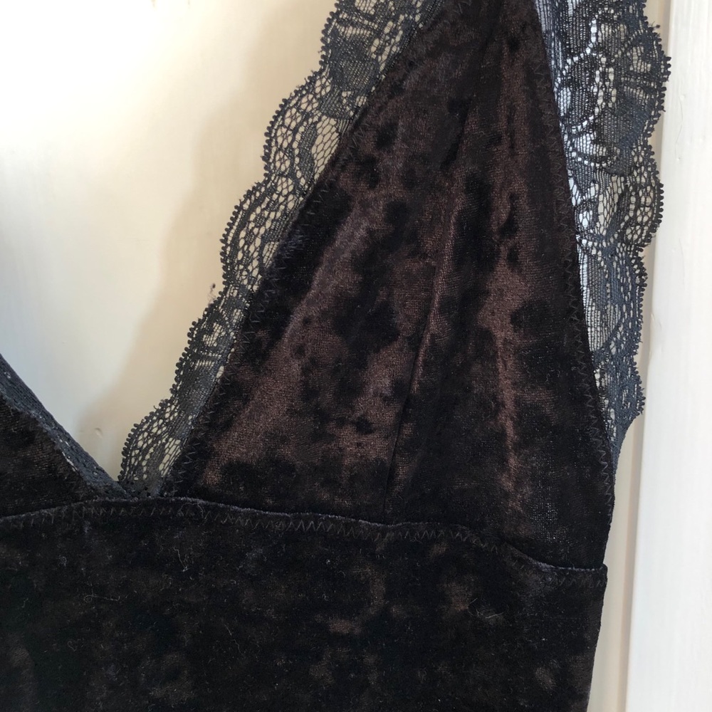 black velvet and lace body con dress